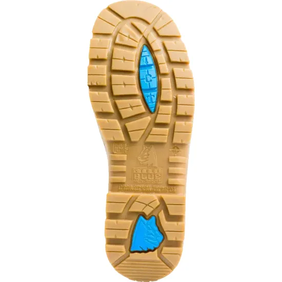 Steel Blue Wheat Parkes Zip Sided Lace Up Steel Cap Safety Boot With Scuff Cap (312658) - Image 3