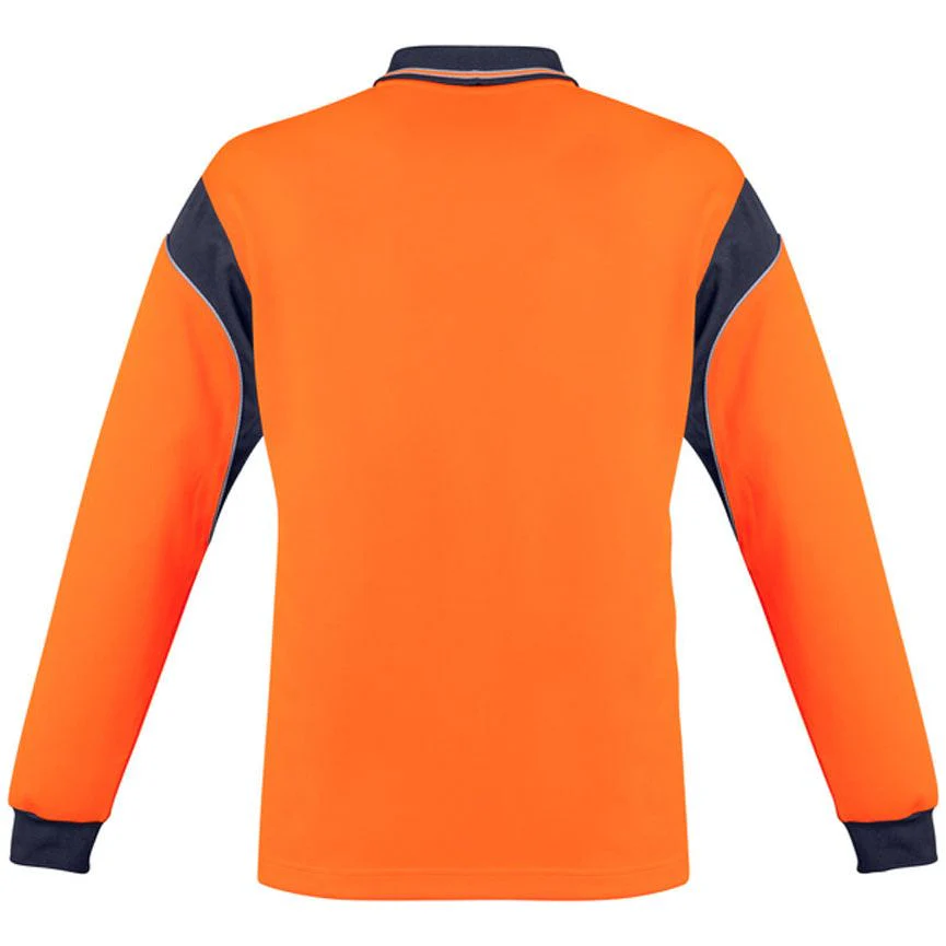 Syzmik Hi Vis Mens Aztec Polo Long Sleeve (ZH249) - Image 4