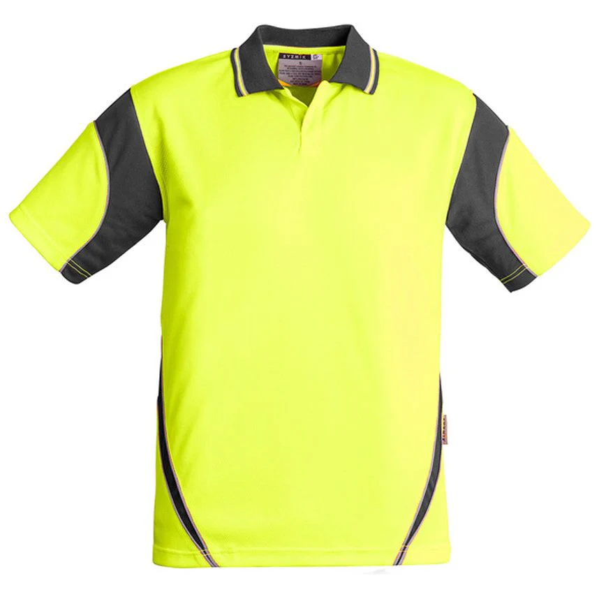 Syzmik Hi Vis Mens Aztec Polo Short Sleeve (ZH248) - Image 3