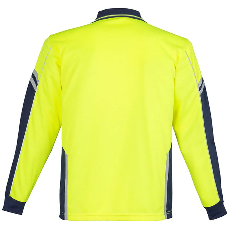 Syzmik Hi Vis Mens Squad Polo Long Sleeve (ZH238) - Image 4
