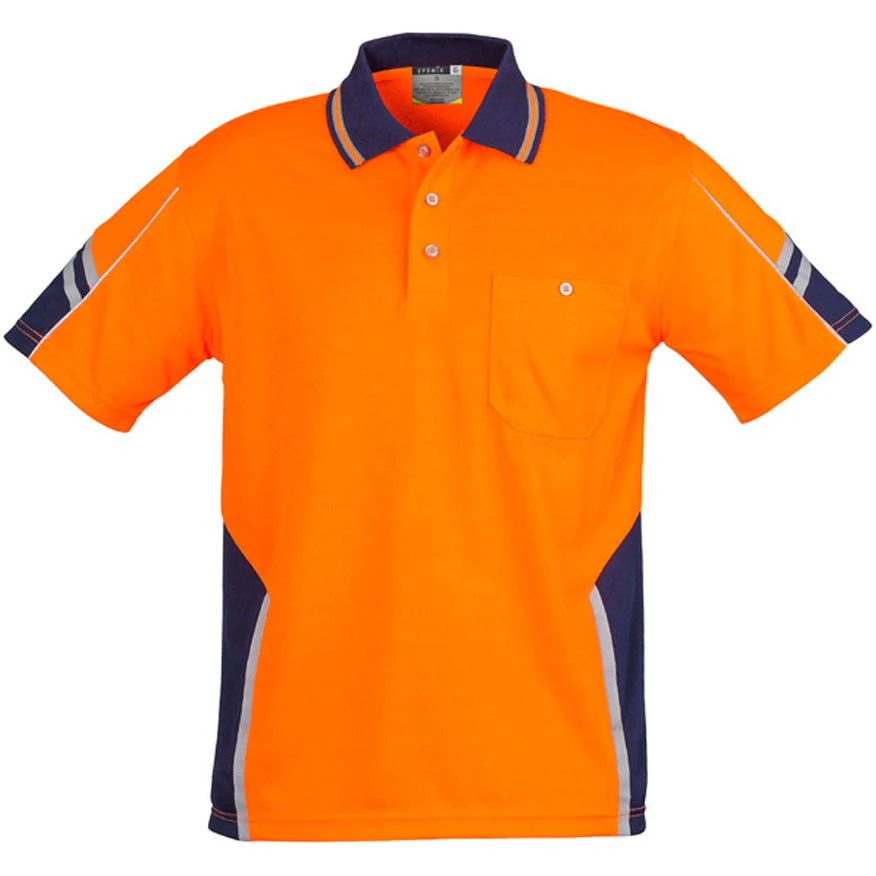 Syzmik Hi Vis Mens Squad Polo Short Sleeve (ZH237) - Image 3