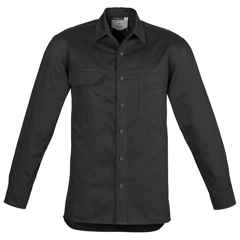 Syzmik Mens Lightweight Tradie Shirt Long Sleeve (ZW121) - Image 3