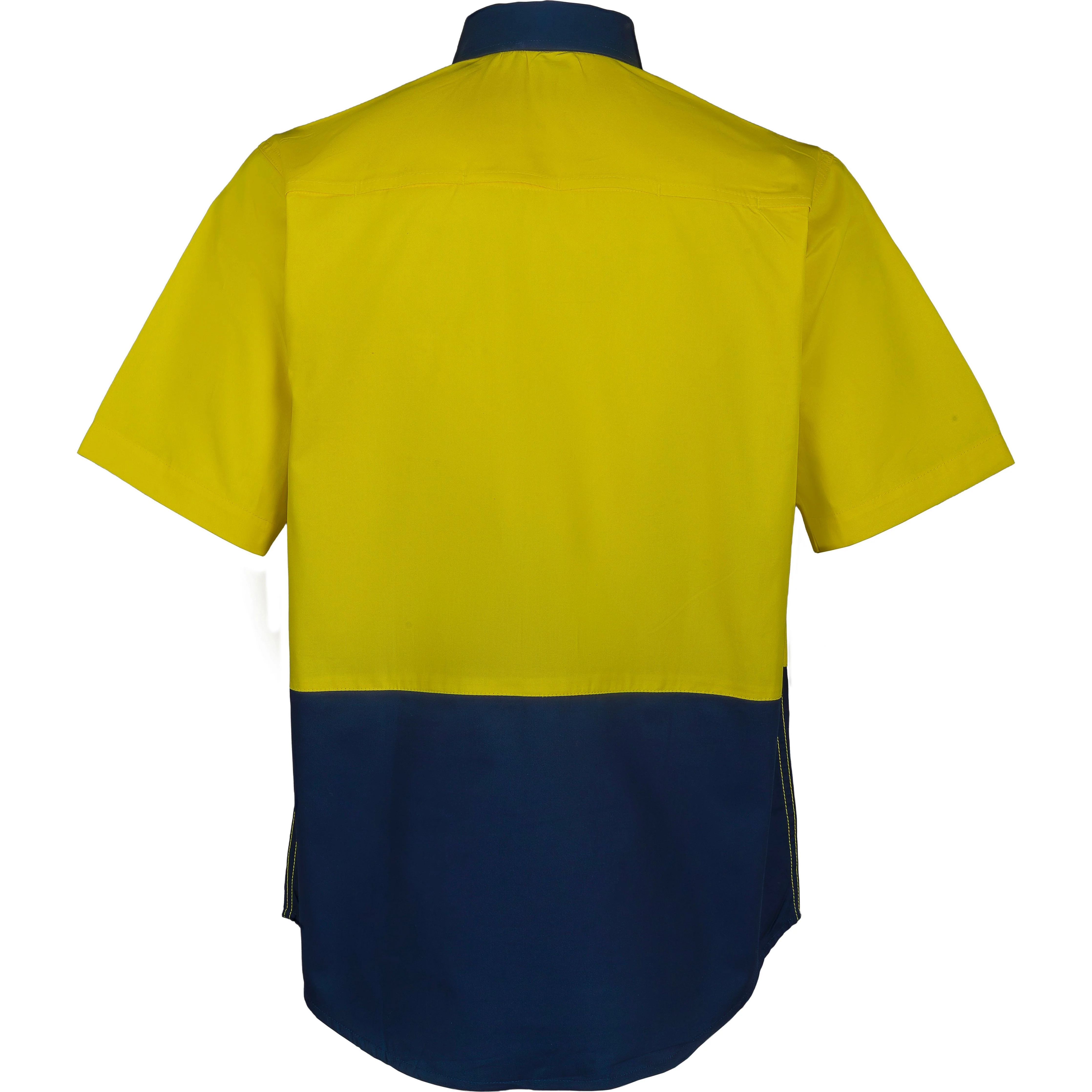 Tradesman Hi Vis Cotton Drill Shirt Short Sleeve (C84) - Image 4